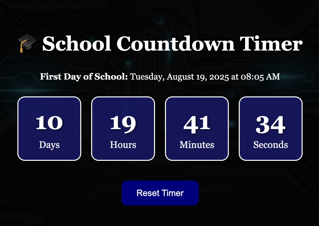 School Countdown Timer